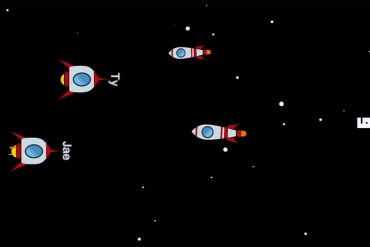 A gameplay screenshot from Rocket Dodge 2D