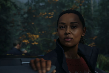 Saga Anderson from the Alan Wake 2 trailer exiting a police car