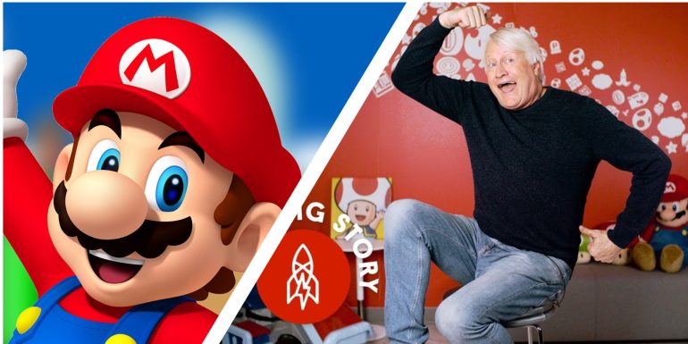 Mario and his voice actor, Charles Martinet