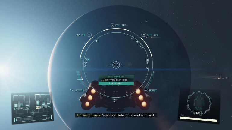 Starfield contraband scan